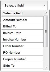 field drop-down list and select the desired field.