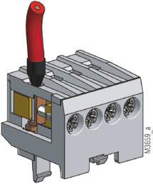 Turn the screwdriver to the right and left. 4. Please note that the terminal blocks have to be mounted on the belonging plug in terminations.