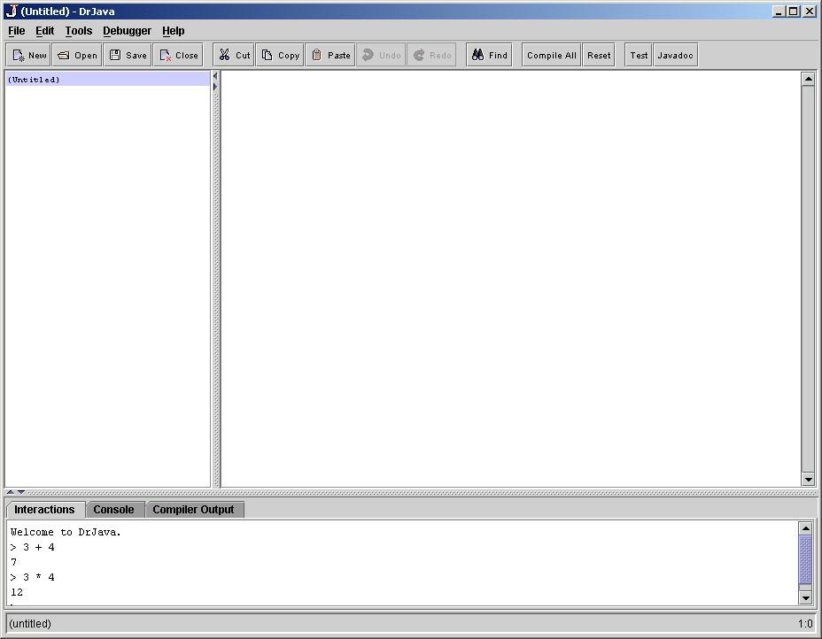 Sample exercise In DrJava, do the following in the Interactions pane: subtract 7 from 9