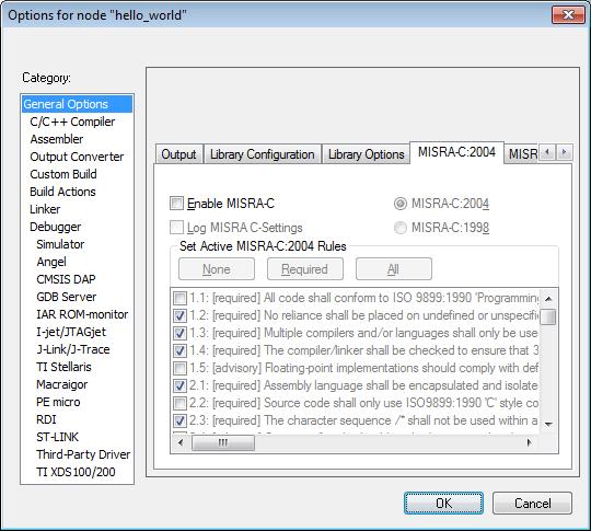 Setup your application for use with an RTOS Disable the MISRA-C checks FreeRTOS