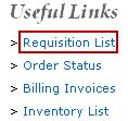 On this page you can also change the type of the requisition list by selecting the appropriate (Shared/Private) from the drop down.