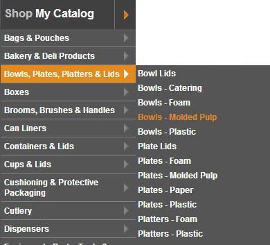 Item Categories and Sub-Categories Item categories are listed down the left-hand side of Shopfront.