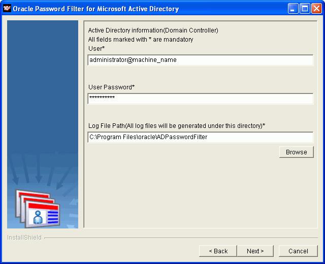 Installing and Reconfiguring the Oracle Password Filter for Microsoft Active Directory 9.