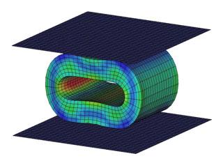 A numerical simulation of the self-piercing riveting process using the commercial code LS-DYNA is presented. An implicit solution technique with r-adaptivity has been used.