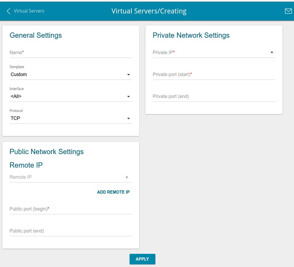 Virtual Servers On the Firewall / Virtual Servers page, you can create virtual servers for redirecting incoming Internet traffic to a specified IP address in the local area