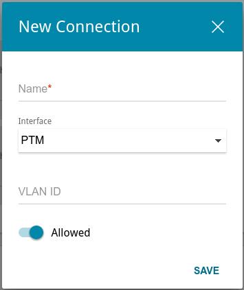 In the WAN section, click the Add icon ( ). Figure 37. Adding a connection.