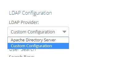 Configuration The next step will be to set up the configuration of the following items: Choosing LDAP Provider User Search Roles Populator Wrapping Up Configuration Choosing LDAP Provider Next,