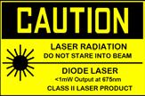 Safety 1. Use extreme caution when the laser beam is on 2. Do not point the beam toward anyone's eye 3. Be careful not to let the beam strike the eye from a reflective surface 4.
