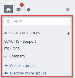 conversation Finding\Joining a Group Once you access yammer you are part of the all company group, which contains