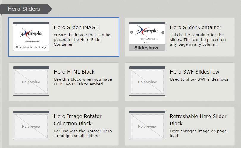 Create a Block for a Hero Slider Container 1. Open up the Assets Pane and scroll to your Global Library Blocks folder. Select the sign to add a new block. 2.