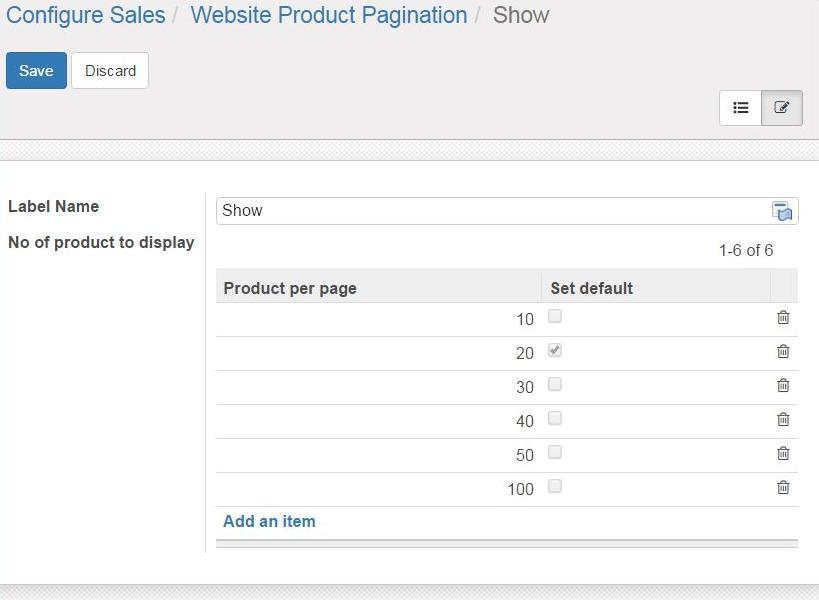 Adding Pagination in Store Shop page Go to Sales -> Settings -> Website Product Paging.