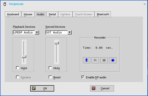 From the desktop menu, click System Setup, and then click Peripherals. The Peripherals dialog box is displayed. 2.
