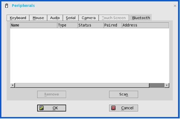 The Peripherals dialog box is displayed. 2.