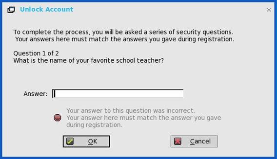 NOTE: If the provided answers are incorrect, the following error message is displayed.
