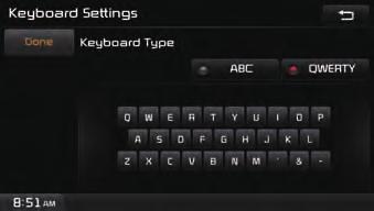 Keyboard Press the SETUP key Press Setup Press Keyboard Set and Press Done. 1 1 2 3 This menu is used to select the screen displayed when the system power is turned off.