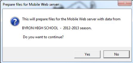 Preparing Files for Upload to Mobile Web Server It is necessary for you to send files to the Mobile Web Server that reflect your school s information (Wrestler Profiles, Schools, and Program