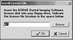 1 Click Start > All Programs > Kodak Dental Imaging > Kodak Dental Imaging. The KODAK Dental Imaging Software patient selection window is displayed.