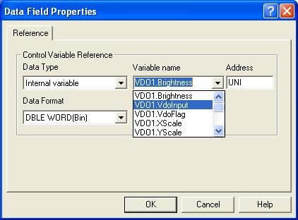 Figure 9 The following Control Variables are available for use with Video Input objects: VDOx.XOffset VDOx.YOffset VDOx.XScale VDOx.YScale VDOx.VdoInput VDOx.