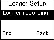 TR-206 page 33 Logger After accessing the Data Logger setting, click the Call key to start the GPS data logger. The tracker will start to record the GPS location and save the data in the memory.