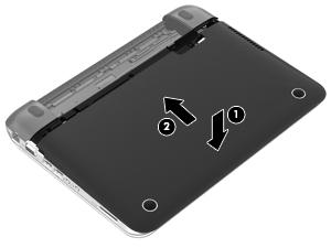 Insert the hard drive into the hard drive bay (2). 3. Replace the Phillips screw (3). 4.