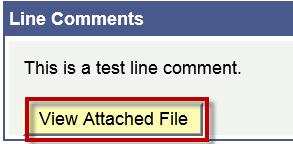 If an attachment exists on the line, you will see the View Attachment button.