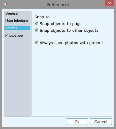 o Ask the software to hide snapping guidelines while aligning objects. Check or uncheck checkboxes in 'Snap to' section.