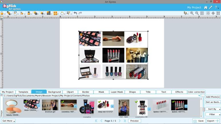 Use the Add Images button to insert all the images at once. Figure 3:47: Multiple images inserted Select all the images.