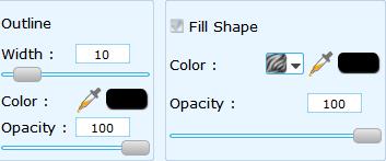 Figure 4:24: 'Shape' tab DgFlick provides a collection of Simple and artistic shapes. Add the desired Shape by double clicking on it.
