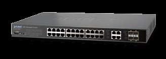 28-Port 10/100/Mbps with 4 Shared SFP Managed Switch PLANET introduces the latest Managed Gigabit Switch - that is perfectly designed for SMB and SOHO network construction.