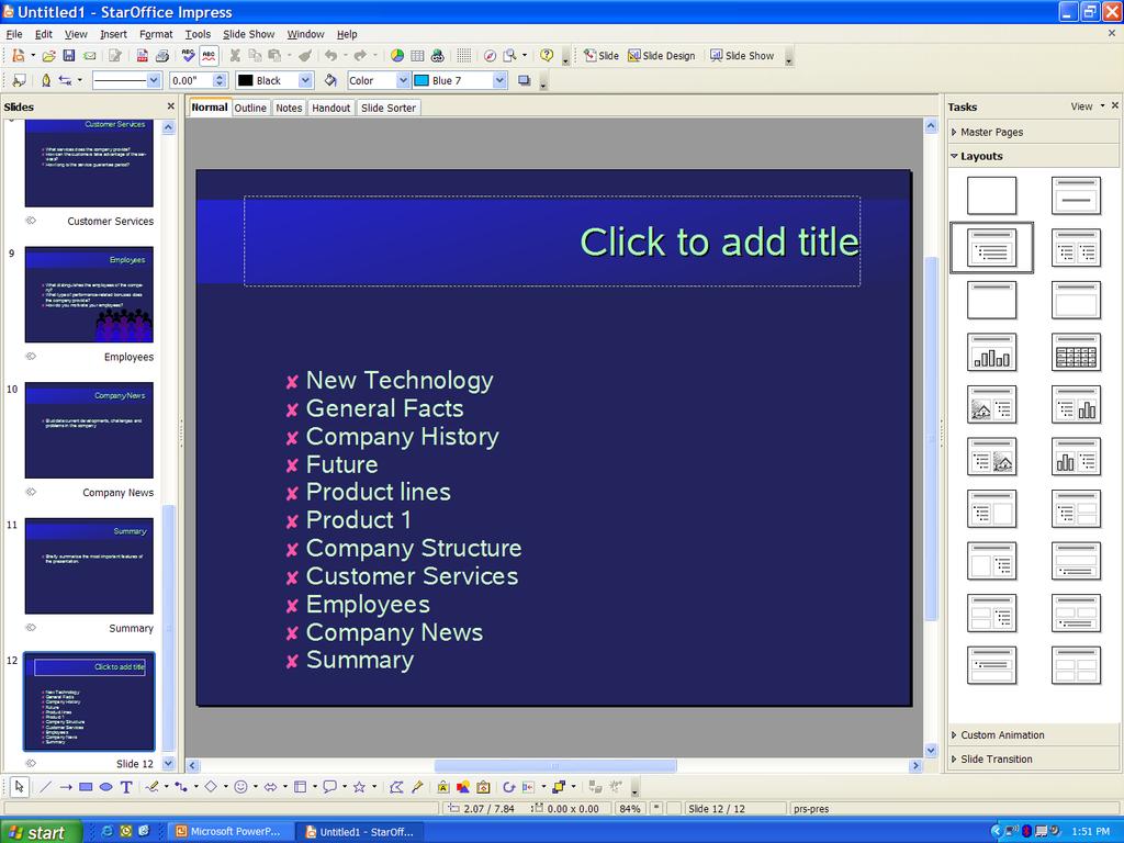 Adding a Text Box Text boxes add text to a slide in addition to a title,text or graphic placeholder Click Text button on Drawing toolbar Put your cursor on the slide - it will change to a skinny plus