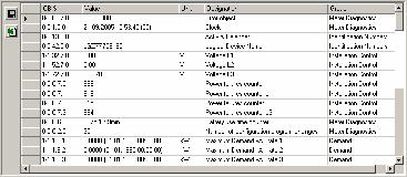 7.1.2 Read Commands for Current Meter Data For read commands for current meter data a table of values and parameters is read out from the meter and displayed in the display window.