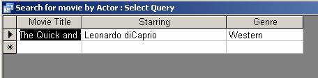 Actor Enter lenoardo dicaprio in the parameter value box (exactly as shown) and click