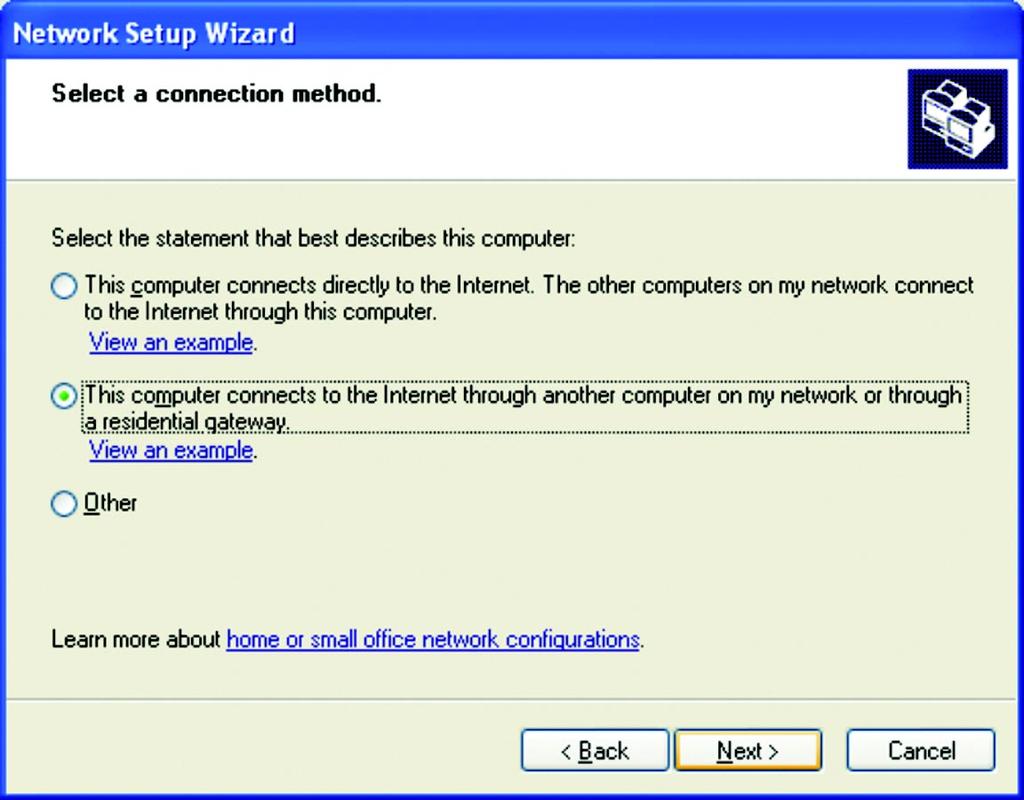 Networking Basics In the following window, select among the 3 options which best describe this computer