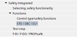 suppression for the "Safe Stop 1" (SS1) function