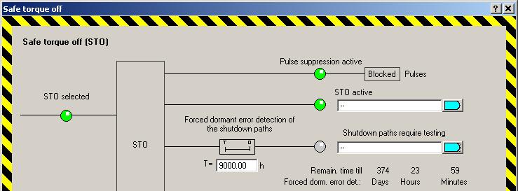 Commissioning 5.12 Setting extended functions 3. Press the "Safe basic functions" button: A Set the following: (A) Set the monitoring time to the maximum value (9000 hours).