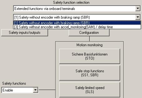 Commissioning 5.12 Setting extended functions Procedure with STARTER To set the SLS function, proceed as follows: 1.