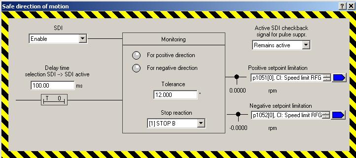 Commissioning 5.12 Setting extended functions Procedure with STARTER Proceed as follows to set the SDI function: 1. Press the button for SDI. 2. Enable the function. 3.