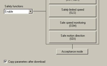 Commissioning 5.15 Offline commissioning using STARTER 5.15 Offline commissioning using STARTER When you set the safety function parameters offline, you have to download them to the inverter.