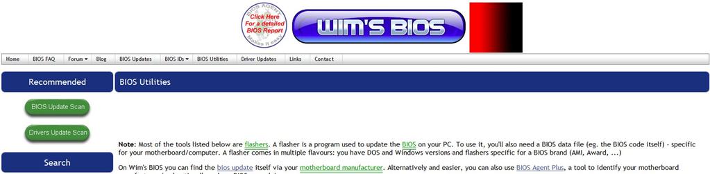 Wim s BIOS BIOS Utilities, BIOS FAQ, Award BIOS IDs ad sections: