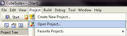 From the menu bar select File > Project > Open Project