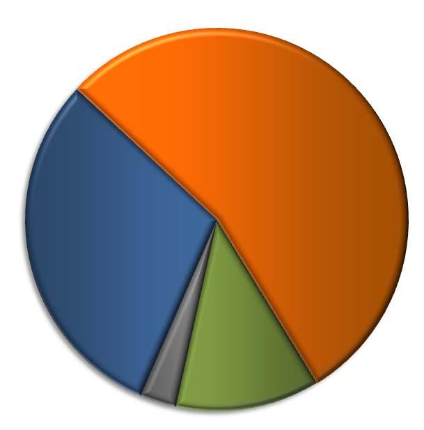 % of Total Revenues by Category 2010 ($120.