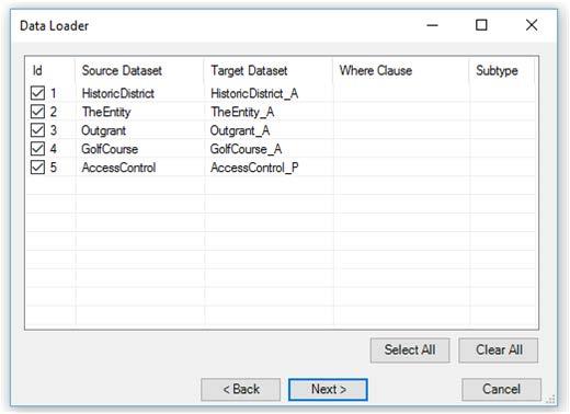 Figure 25: The second Data Loader Dialog Click Next.