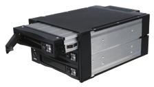 5" device in 5.25" removable drive bay and modules for different demands.