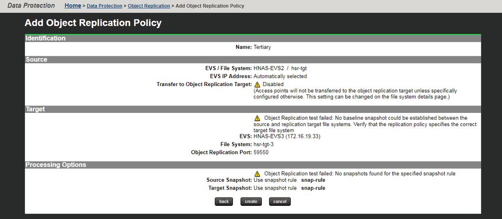 You are now prompted to create a policy schedule for the new policy.