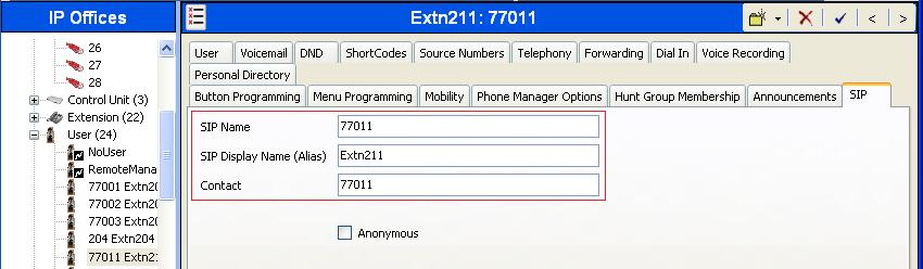 For Telephone Number, enter the value shown below where. is to denote any calls that starts with 7205 will be sent using Line group (trunk) 28.