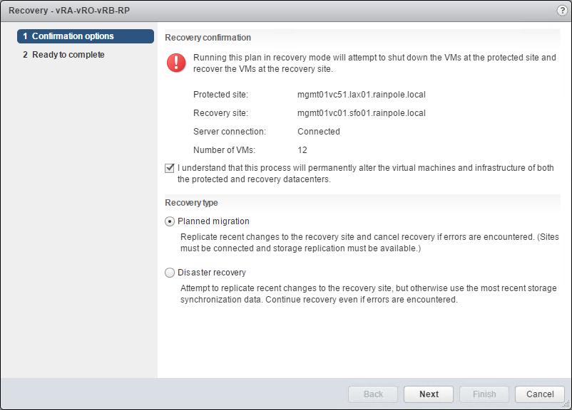 7. On the Confirmation options page, configure the following settings and click Next.