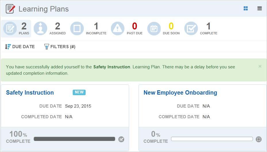 NEW LOOK AND FEEL FOR MESSAGES Pop-up confirmation messages for the Widget that were introduced in Release 15A for Oracle Learn Cloud have been replaced with a more modern style