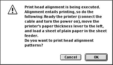 Aligning the Print Head Macintosh For Mac OS X users, refer to the Printer Driver Guide for Mac OS X for instructions on how to align the print head. 1 Select Page Setup in the File Menu.