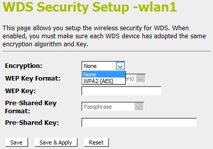 12. This page allows you setup the wireless security for WDS. When enabled, you must make sure each WDS device has adopted the same encryption algorithm and Key. 13.