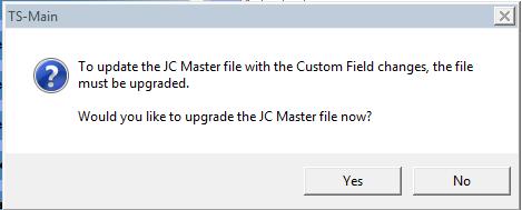 k. Click Yes to the Update JC master File Dialog Box. l. Click Yes to the Current Backup Dialog Box. Print to a file on your desktop. m. Re-open Commitment 03002-20 n.